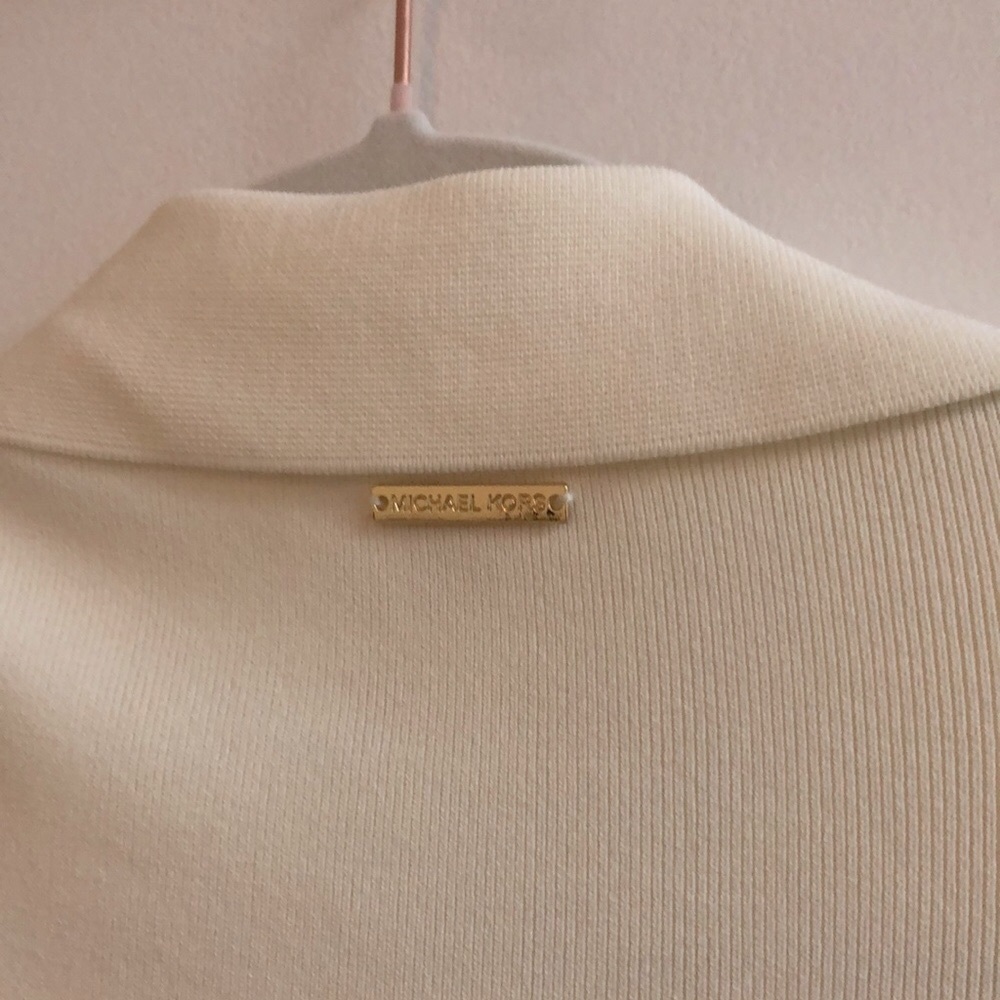Michael Kors Cream Long Sleeve Dress L - Picture 10 of 15